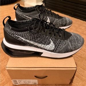 Nike Black and Gray Knit Sneakers